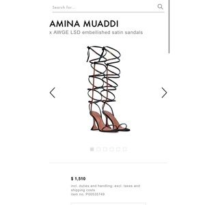 Amina Muaddi x AGWE LSD embelished satin sandals